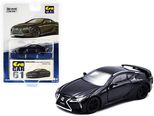 Lexus LC500 Aviation Black Metallic Limited Edition to 1200 Pcs 1/64 Diecast Ca