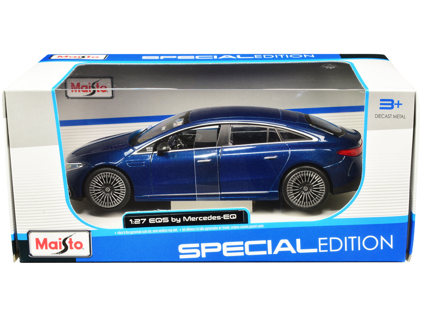 Mercedes-Benz EQS Blue Metallic Special Edition Series 1/27 Diecast Car Maisto