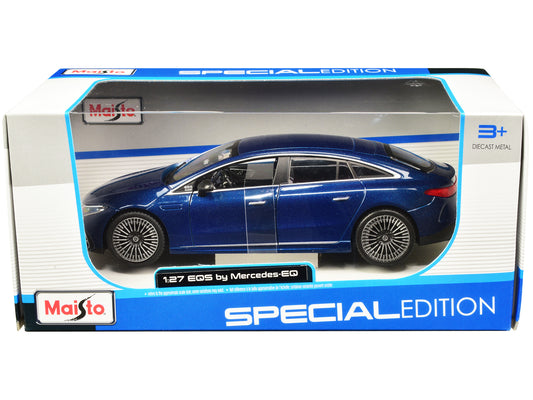 Mercedes-Benz EQS Blue Metallic Special Edition Series 1/27 Diecast Car Maisto
