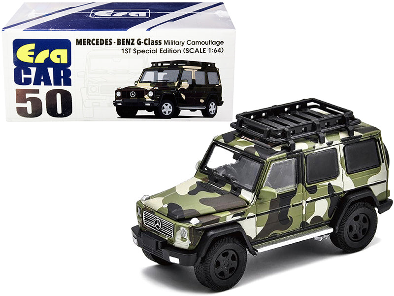 Mercedes Benz G-Class w Roof Rack Military Camouflage 1ST Special Edition 1/64