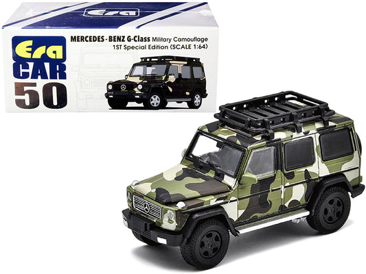 Mercedes Benz G-Class w Roof Rack Military Camouflage 1ST Special Edition 1/64