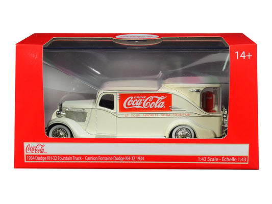 1934 Dodge KH-32 Streamline Fountain Truck Coca-Cola Cream 1/43 Diecast Car Mot