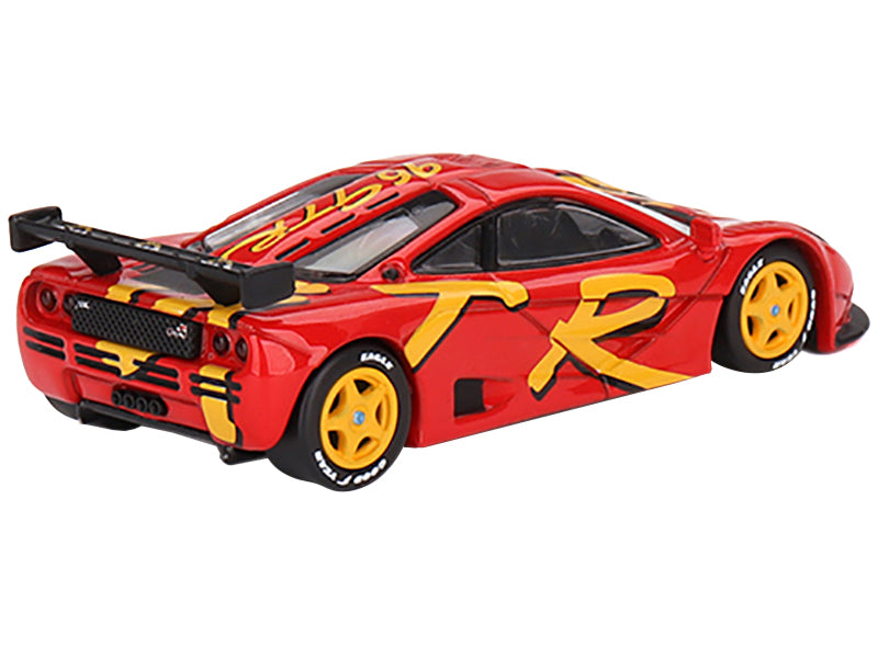 McLaren F1 GTR Red 1/64 w Yellow Graphics 1996 Presentation Limited to 5040