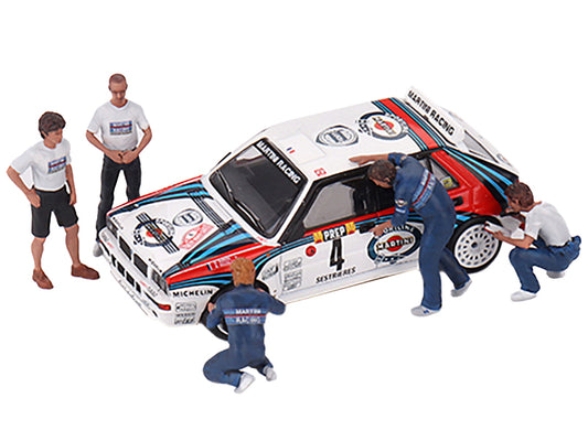 Martini Racing WRC 5 Piece Figure Set for 1/64 scale models True Scale Miniatur