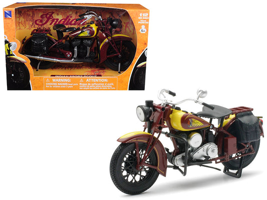 1934 Indian Sport Scout Bike 1/12 Diecast Motorcycle Model New Ray