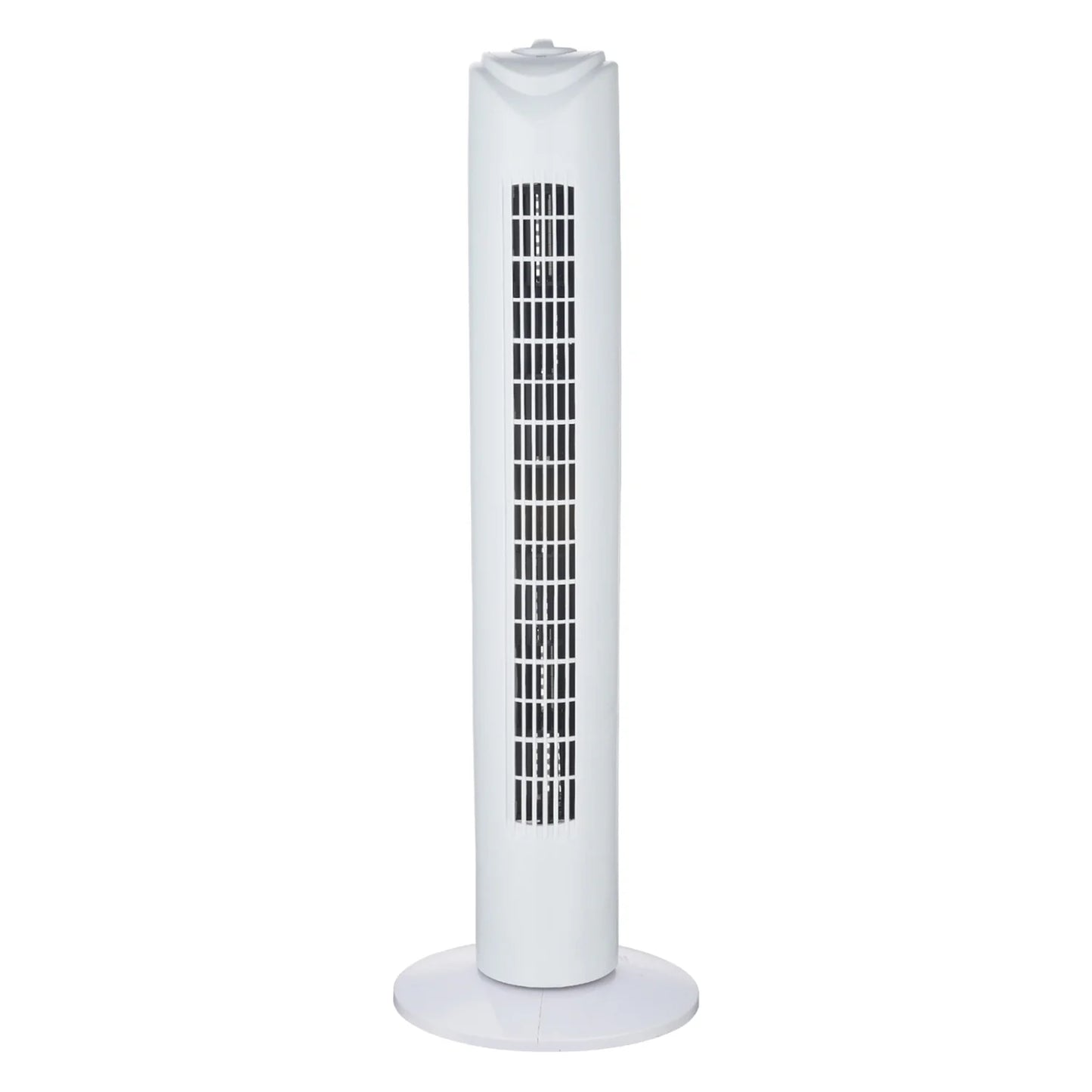 Optimus 32" 60W Oscillating 3-Speed White Tower Fan Air Circulator w Timer