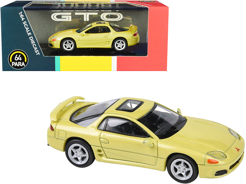 Mitsubishi 3000GT GTO w Sunroof Martinique Yellow Pearl 1/64 Diecast Car Parago