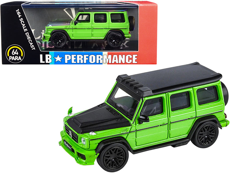 Mercedes-AMG G 63 LBWK Alien Green Matt Black LB Performance 1/64 Diecast Car P