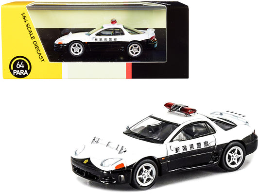 Mitsubishi GTO RHD Right Hand Drive Japanese Police White Black 1/64 Diecast Ca