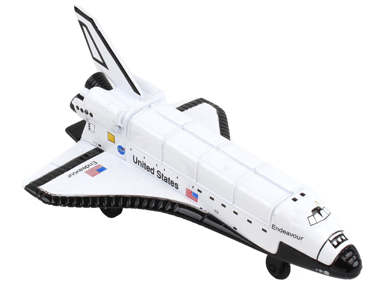 NASA Endeavour Space Shuttle White United States w Runway Section Diecast Model