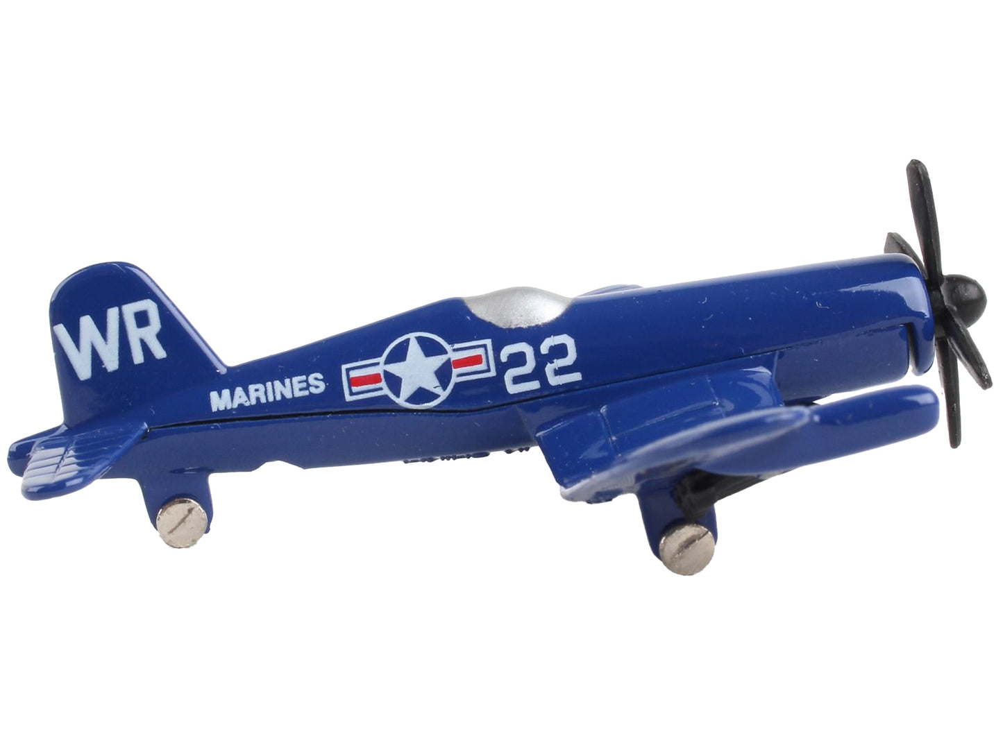 Vought F4U Corsair Fighter Aircraft Blue United States Marine Corps w Runway Se