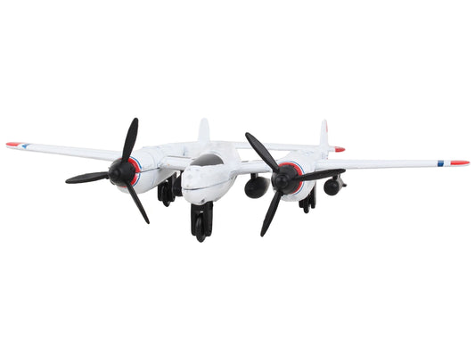 Lockheed P-38J Lightning Fighter Aircraft White w Red Wingtips United States Ar