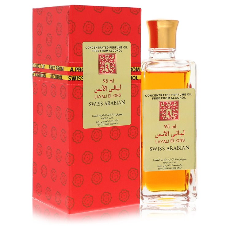 Swiss Arabian Layali El Ons by Swiss Arabian Concentrated Perfume Oil Free From Alcohol 3.21 oz for Women