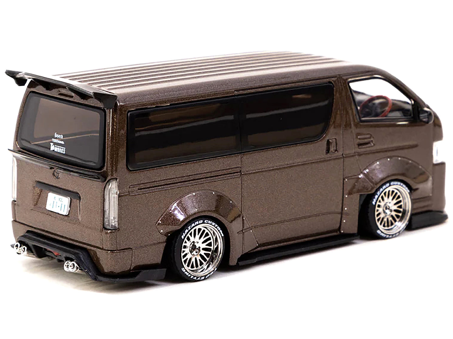 Toyota Hiace Widebody Van RHD Right Hand Drive Brown Metallic Hobby43 Series 1/