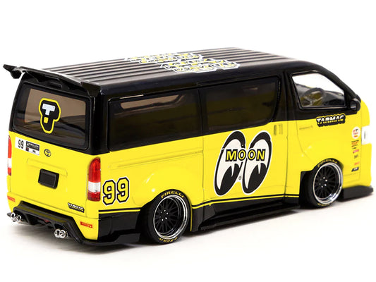 Toyota Hiace Widebody Van RHD Right Hand Drive #99 Mooneyes Team Van Yellow Bla