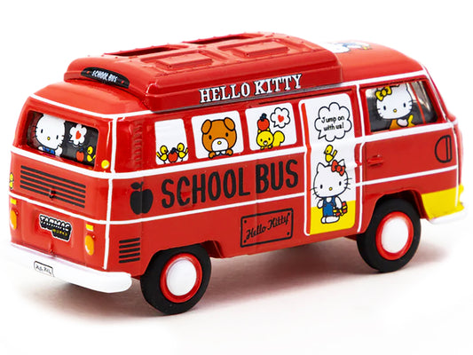 Volkswagen Type II T2 Van Red Hello Kitty Capsule School Bus Collab64 Series 1/