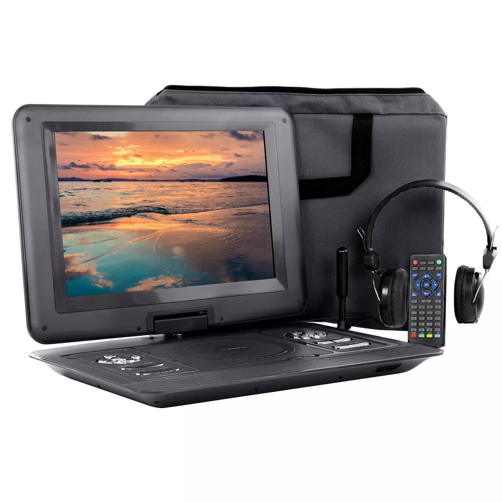 Trexonic Black 13.3" Portable TV+DVD Player w TFT Screen USB HDMI AV SD FM Radio
