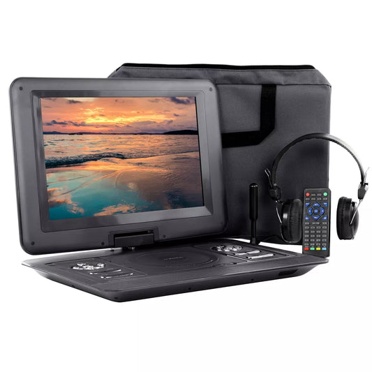 Trexonic Black 13.3" Portable TV+DVD Player w TFT Screen USB HDMI AV SD FM Radio