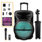 Trexonic 15" Portable Rechargeable Bluetooth PA DJ Party Speaker w Tripod Stand