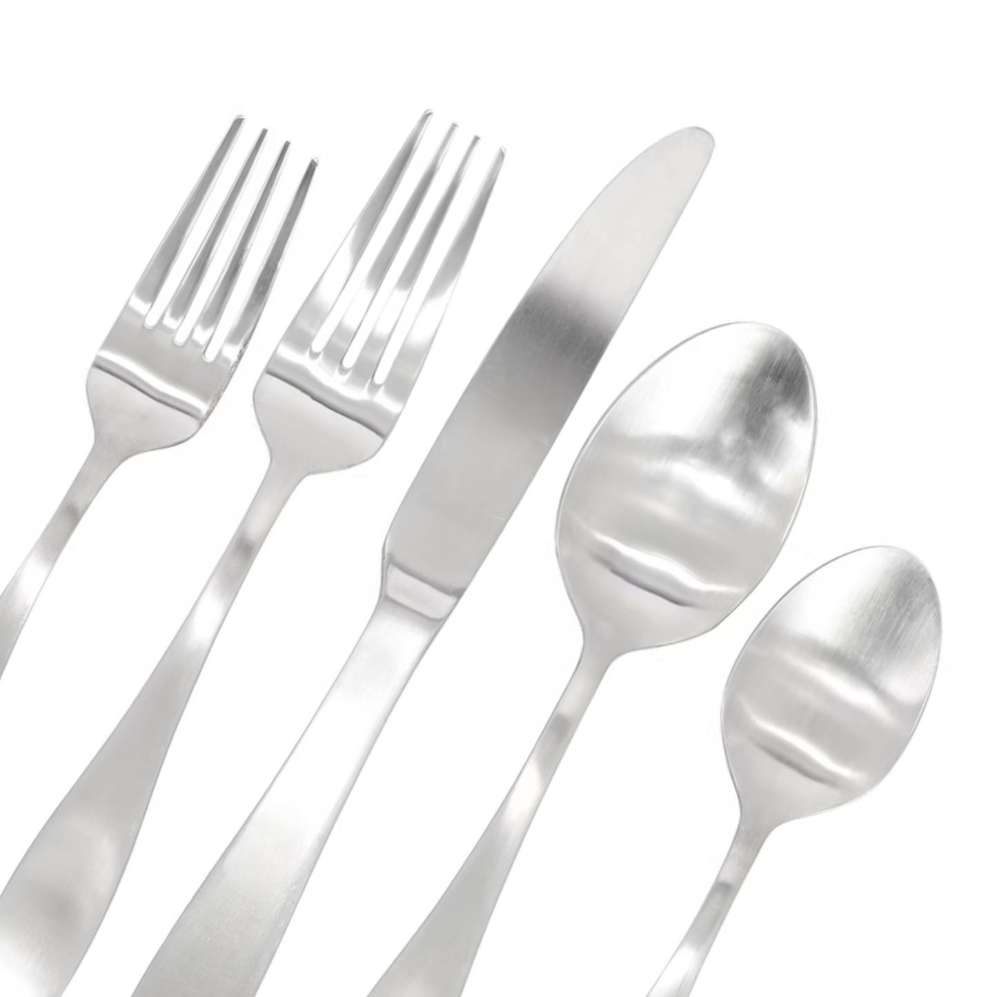 Gibson Home Karlton 20 Piece Stainless Steel Flatware Set in Matte Silver