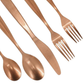 Gibson Home Hulton 20 Piece Stainless Steel Flatware Set in Matte Bronze