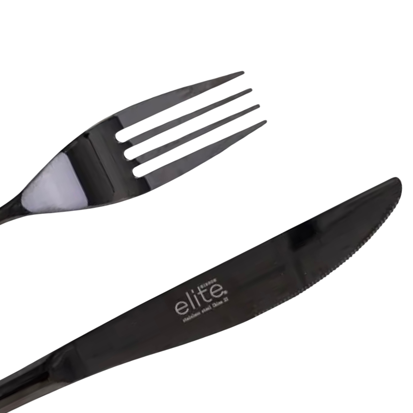 Gibson Elite Holland Road 20 Piece Black Stainless Steel Flatware Set