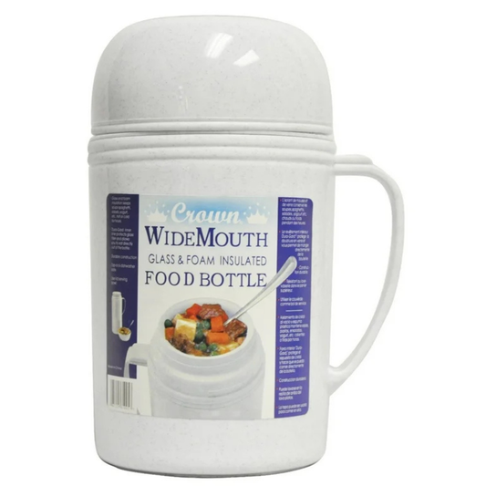 Brentwood 0.5 Liter / 16.9 oz Wide Mouth Foam Glass Vacuum Insulated Food Thermos