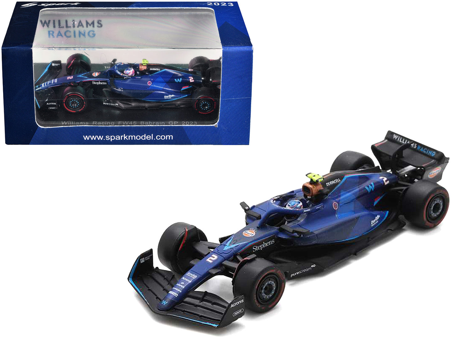 Williams Racing FW45 #2 Logan Sargeant Formula One F1 Bahrain GP 2023 1/64 Dieca