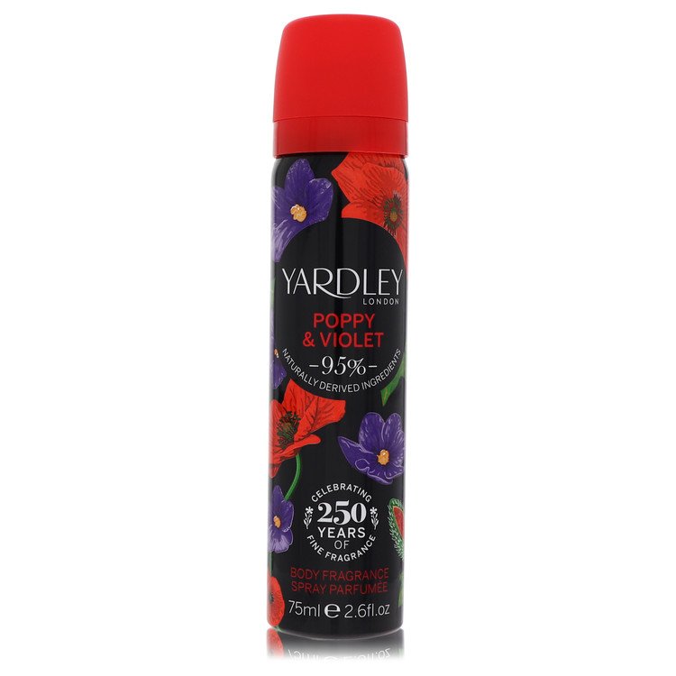 Yardley Poppy & Violet by Yardley London Body Fragrance Spray 2.6 oz for Women