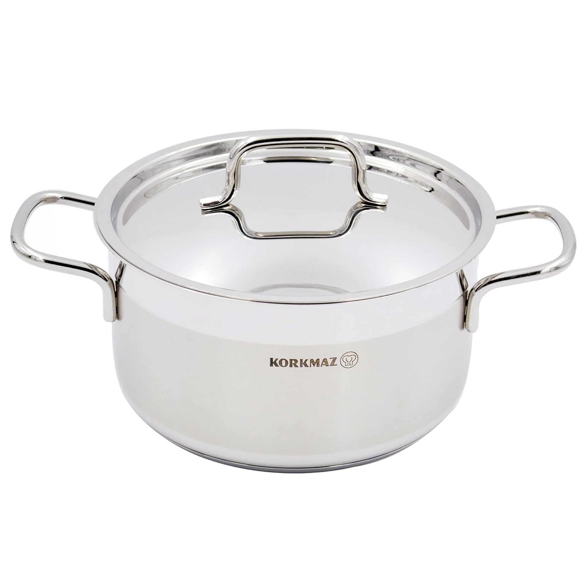 Korkmaz Alfa 2 Piece 2.5 Liter Stainless Steel Casserole Dish w Lid