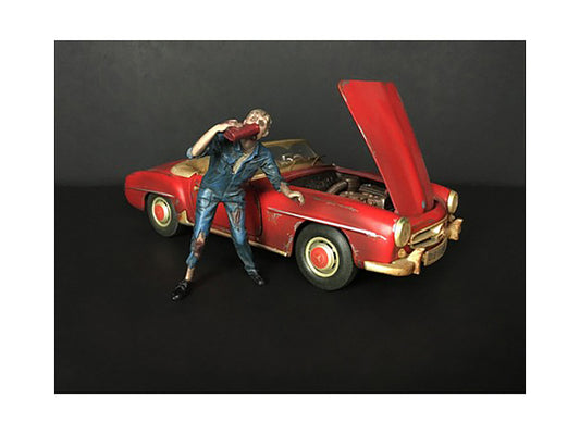 Zombie Mechanic Figurine III for 1/24 Scale Models American Diorama