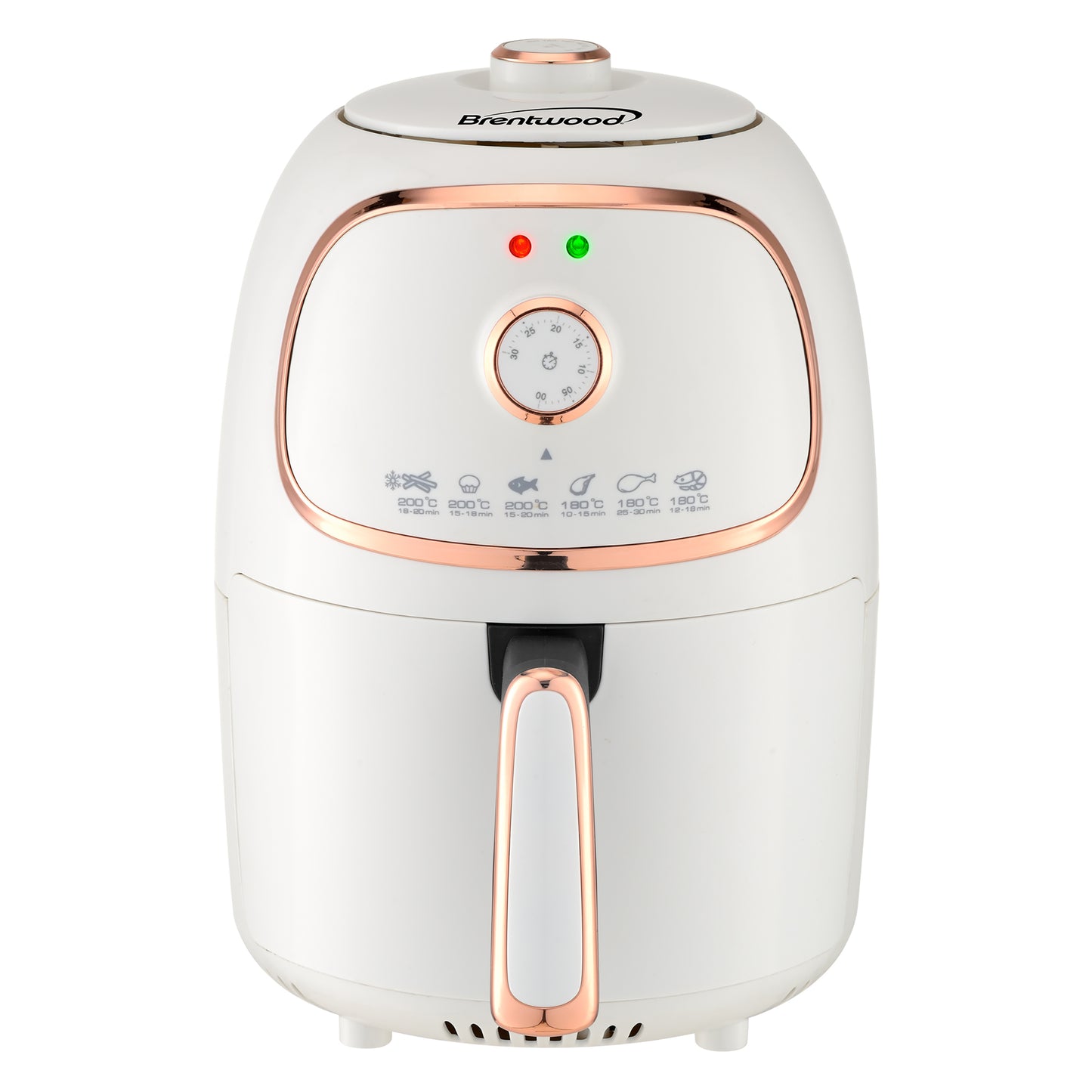 Brentwood 2 Qt Small Electric Air Fryer w Timer & Temp Control- White