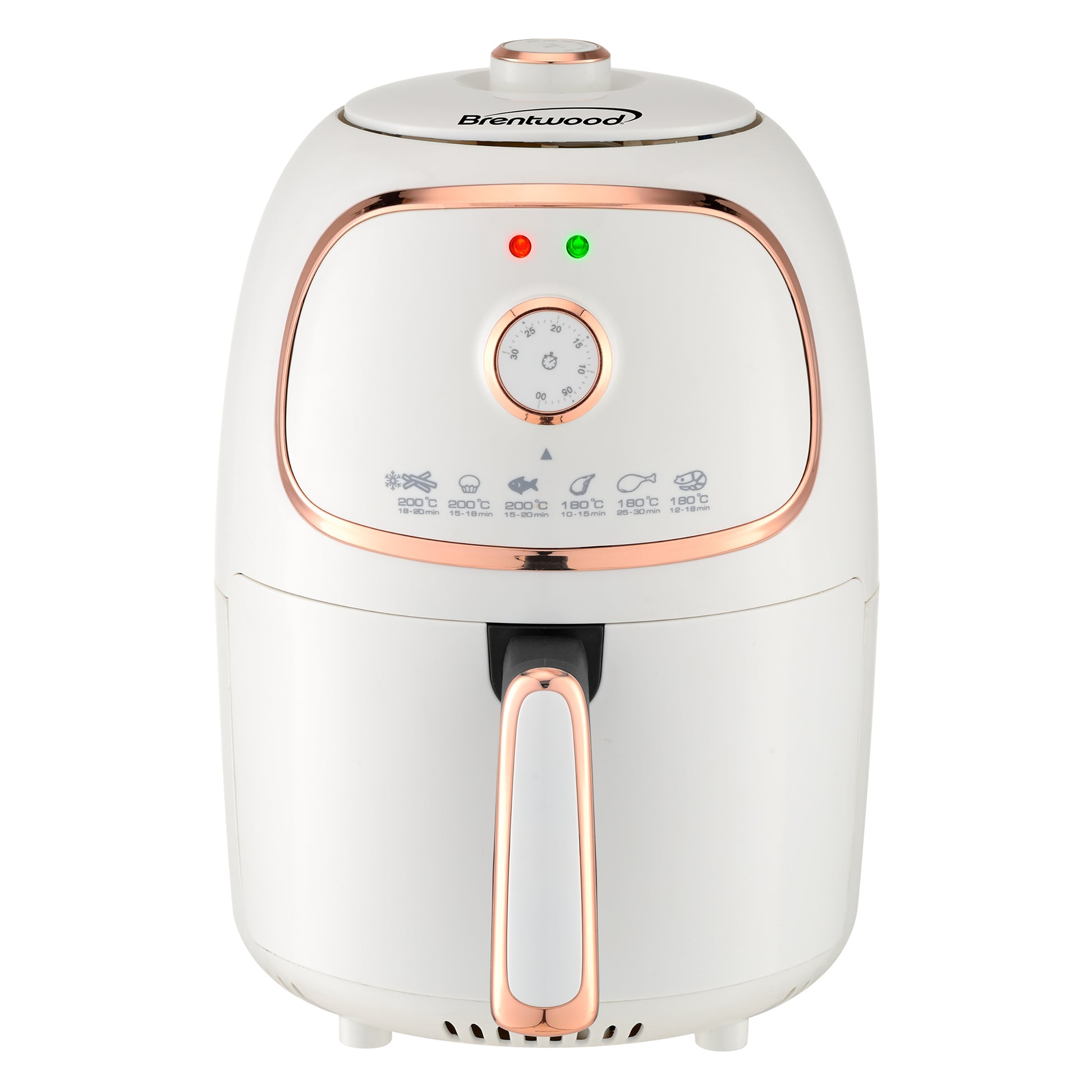 Brentwood 2 Qt Small Electric Air Fryer w Timer & Temp Control- White