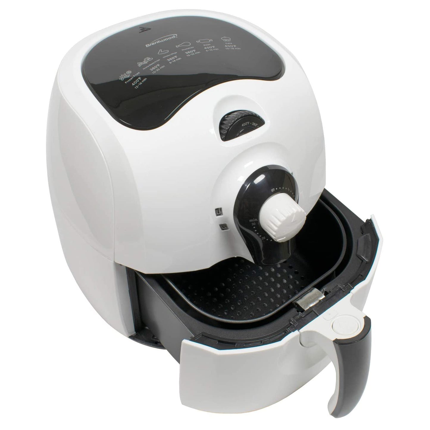Brentwood 3.7 Qt Electric Air Fryer in White w Timer & Temperature Control