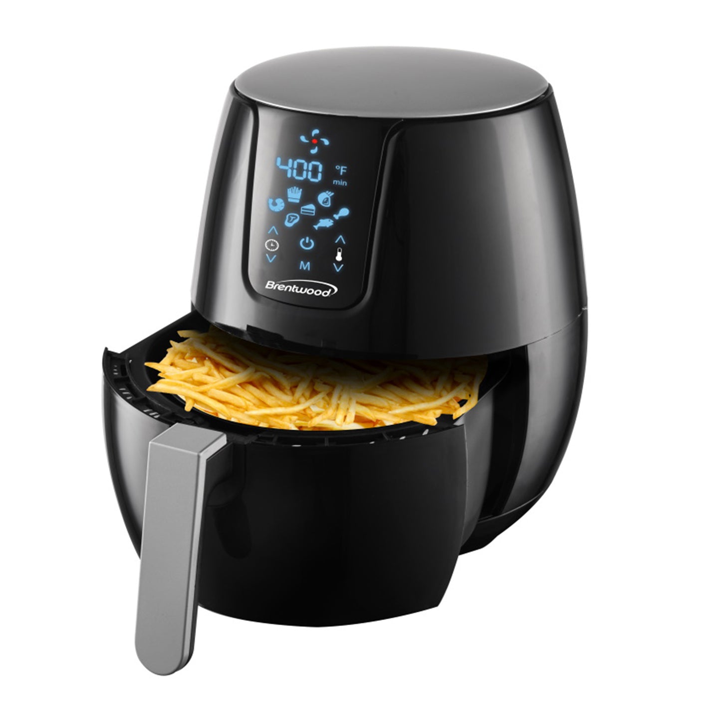 Brentwood Extra Large 1400 Watt 5 Qt Electric Digital Air Fryer w Temperature C