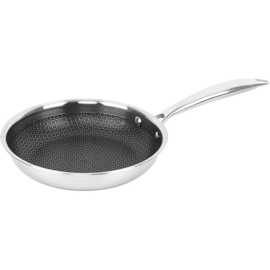 Brentwood 11" 3-Ply Hybrid Non-Stick Stainless Steel Frying Pan 570°F