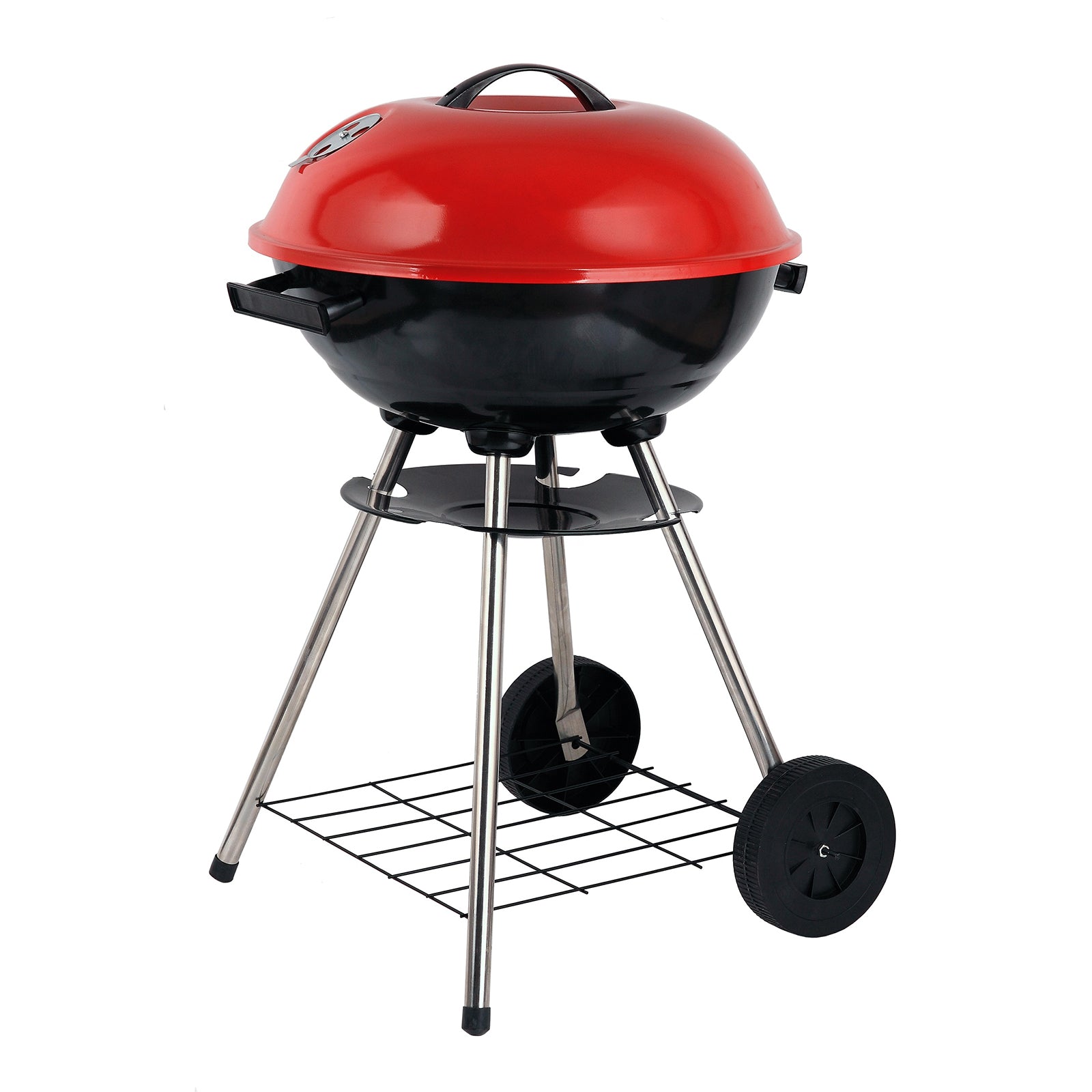 Brentwood BB-1701 17" Portable Charcoal BBQ Grill Red