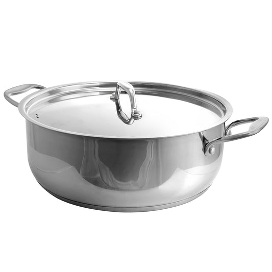 Better Chef 17 Qt. Stainless Steel Low Stock Pot w Lid