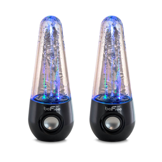 beFree BFS-165 LED Dancing Water Multimedia Computer Desk Speakers w Bluetooth