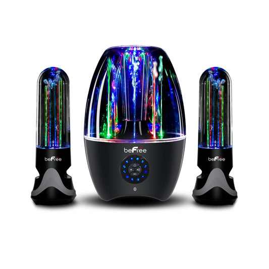 beFree 2.1 Ch Dancing Water Party Lights Shelf Speaker System Bluetooth BFS-33X