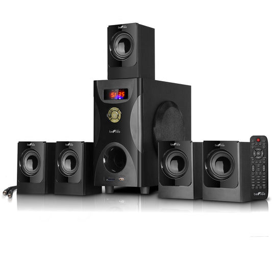 beFree 5.1 Channel Surround Sound Speaker System in Black