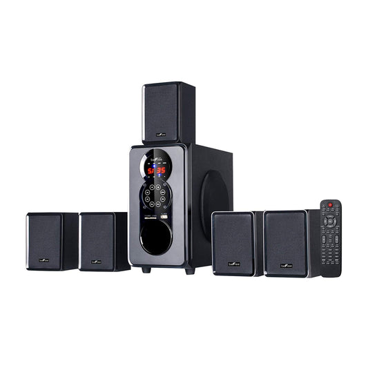 beFree BFS-455 5.1 Ch Surround Sound Speaker System w Remote USB SD FM Bluetooth