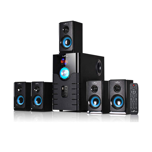 beFree 5.1 Ch Surround Sound Speaker System BFS-500 w Bluetooth Remote USB SD FM
