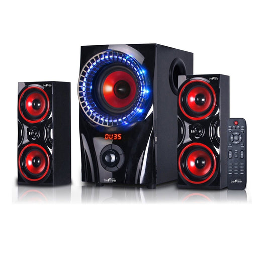 beFree 2.1 Ch Surround Sound Shelf Speaker System 99X w/ Bluetooth USB FM Remote