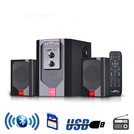 beFree 2.1 Channel Surround Sound Speaker System BFS 40 in Red