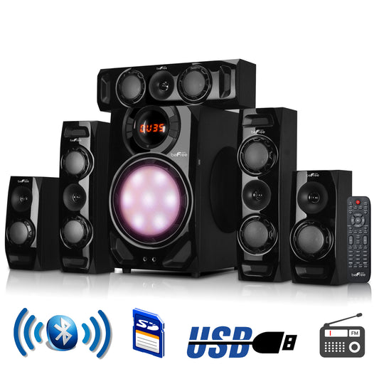 beFree 5.1 Channel Surround Sound Speaker System in Black