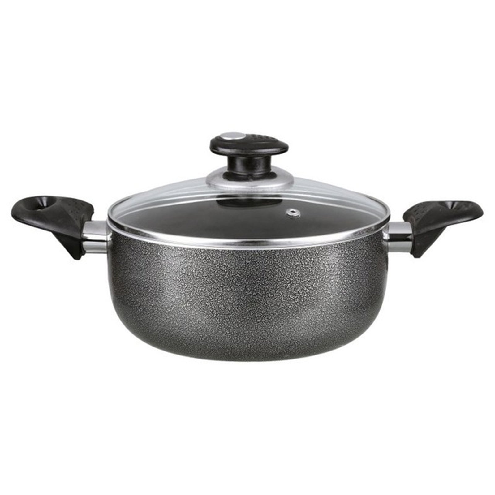 Brentwood 6 Qt Non-Stick Aluminum Dutch Oven in Black