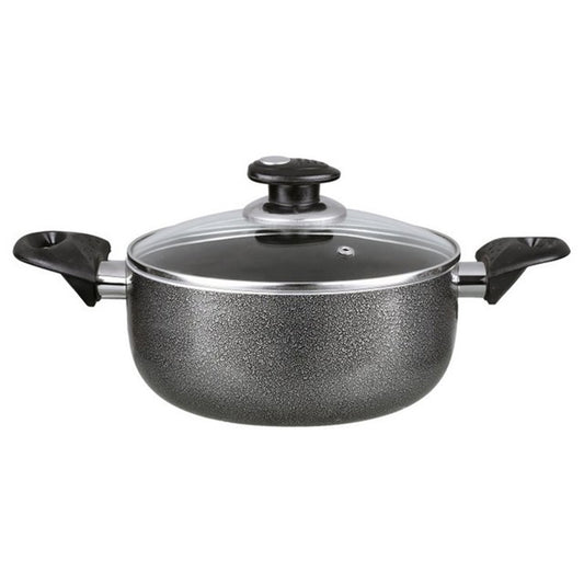 Brentwood 6 Qt Non-Stick Aluminum Dutch Oven in Black