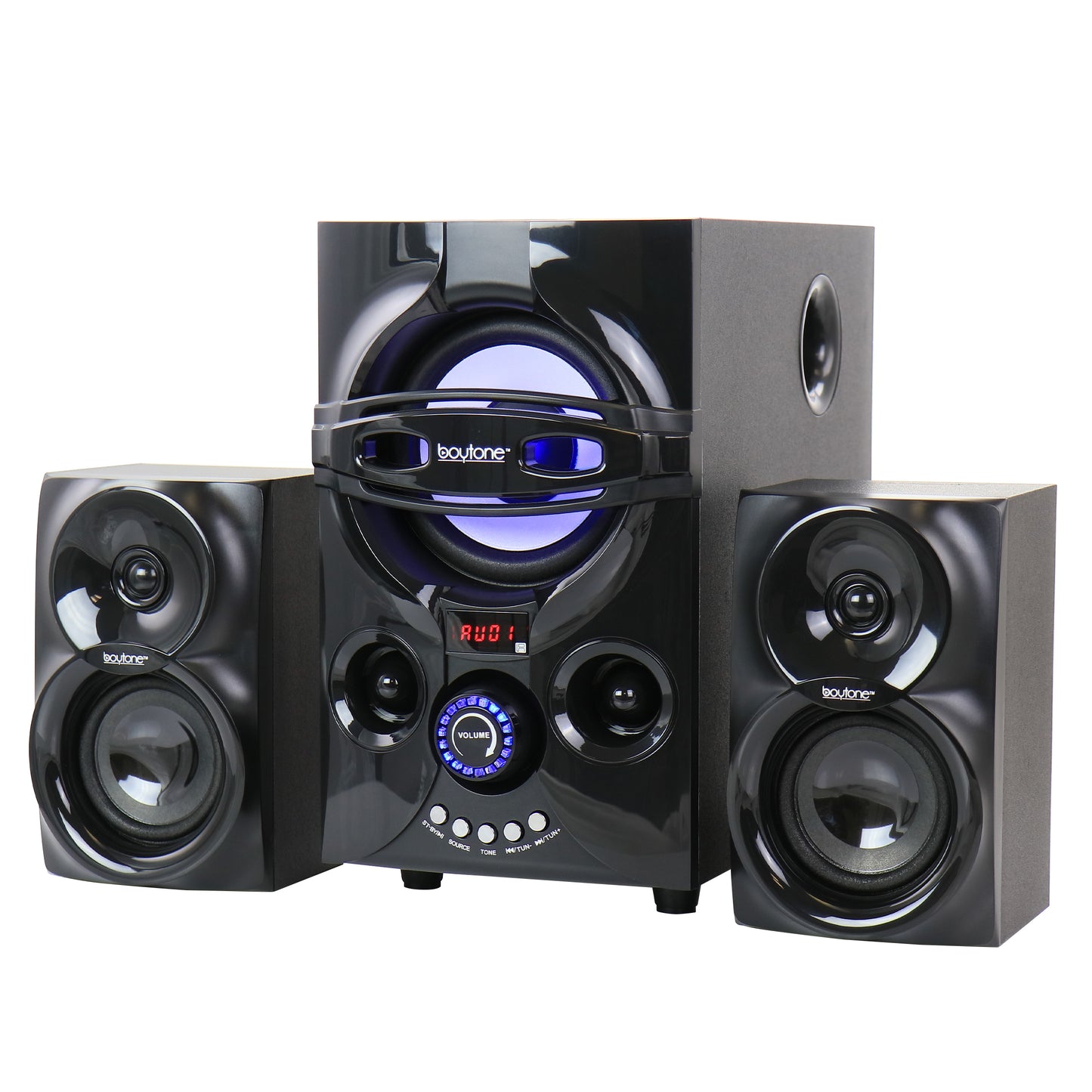 Boytone 2.1 Bluetooth Powerful Home Theater Speaker System w FM Radio