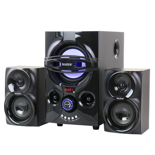 Boytone 2.1 Bluetooth Powerful Home Theater Speaker System w FM Radio